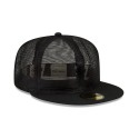 Men's Black Mesh Fitted Hat