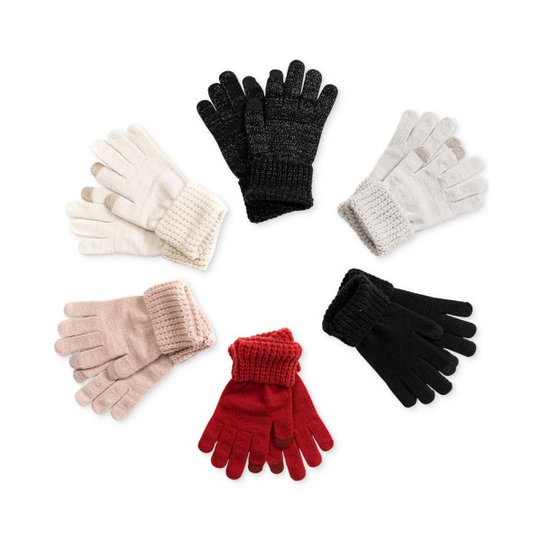 Women's Waffle-Knit Cuff Solid Gloves, 's