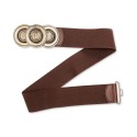 Round-Buckle Stretch Belt