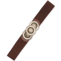 Round-Buckle Stretch Belt