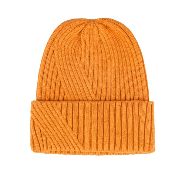 Men's Cropped Converged Rib Knit Beanie