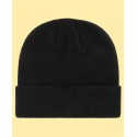 Men's Black Basic Cuffed Knit Hat