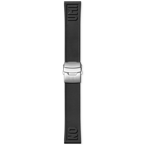 Interchangeable Black Rubber Watch Strap