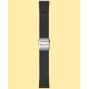 Interchangeable Black Rubber Watch Strap