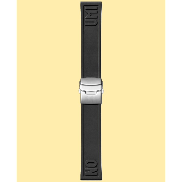 Interchangeable Black Rubber Watch Strap