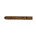 Women's Haircalf Leopard and Smooth Genuine Leather Reversible Belt