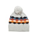 Men's Jacquard Knit Cuff Pom Beanie Hat