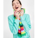 Women's Striped Wide-Ribbed Scarf