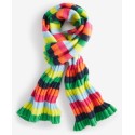 Women's Striped Wide-Ribbed Scarf