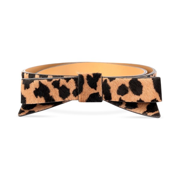 Women's Spotted Haircalf Bow Belt