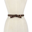 Women's Spotted Haircalf Bow Belt