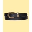 Women's Metal Loop Leather Pant Belt