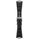 Interchangeable Black Leather Watch Strap