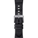 Interchangeable Black Leather Watch Strap