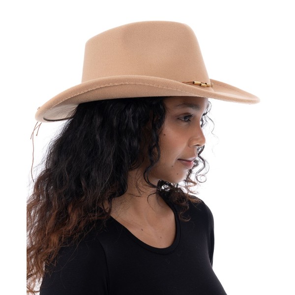 Women's Beaded-Trim Cowboy Hat